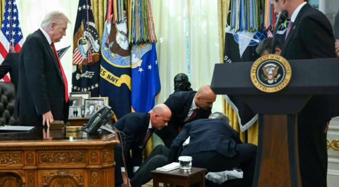 video-nje-perfaqesues-i-nje-kompanie-farmaceutike-rrezohet-gjate-konferences-per-shtyp-te-trumpit