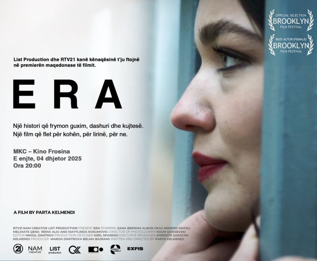 Filmi “Era” premierë në Shkup, më 4 dhjetor: Një rrëfim për guximin, dashurinë dhe kujtesën
