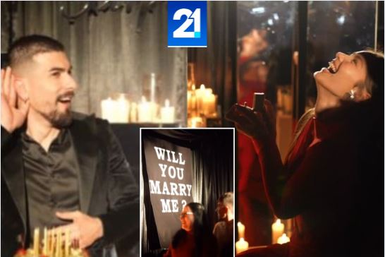 Thyhen tabutë  Modelja shqiptare i propozon martesë të dashurit dhe sigurisht ai tha po