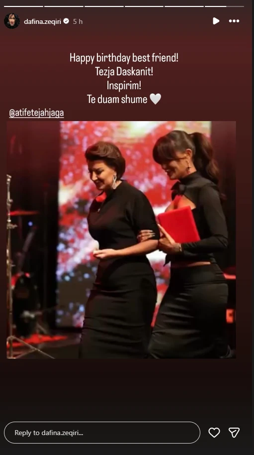 Dafina Zeqiri me urim special për Atifete Jahjagën: Tezja e Daskanit, të duam shumë!