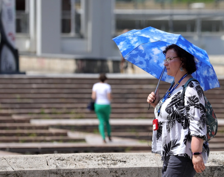 Temperatura të larta deri në 34°C  pasdite mundësi për reshje lokale shiu