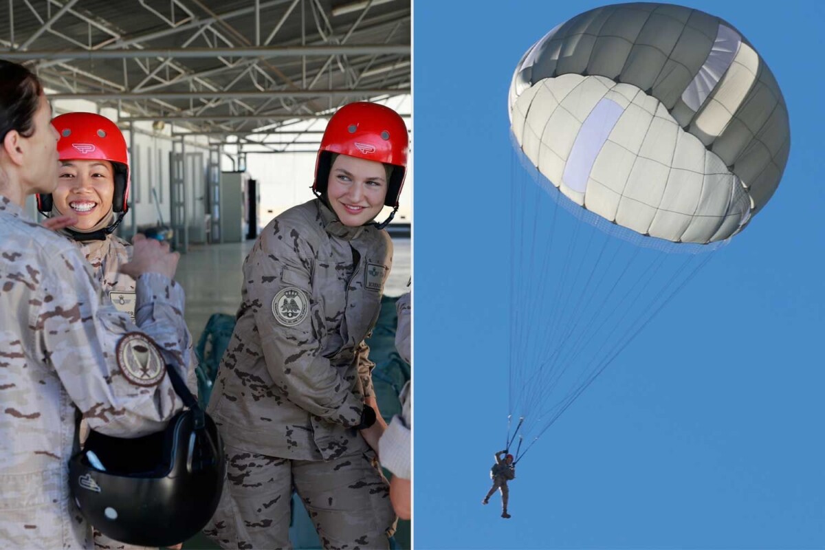 Pasi pilotoi avionin luftarak  princesha Leonor hidhet me parashutë  Pjesë e formimit të saj ushtarak  pasi do të bëhet mbretëreshë e Spanjës