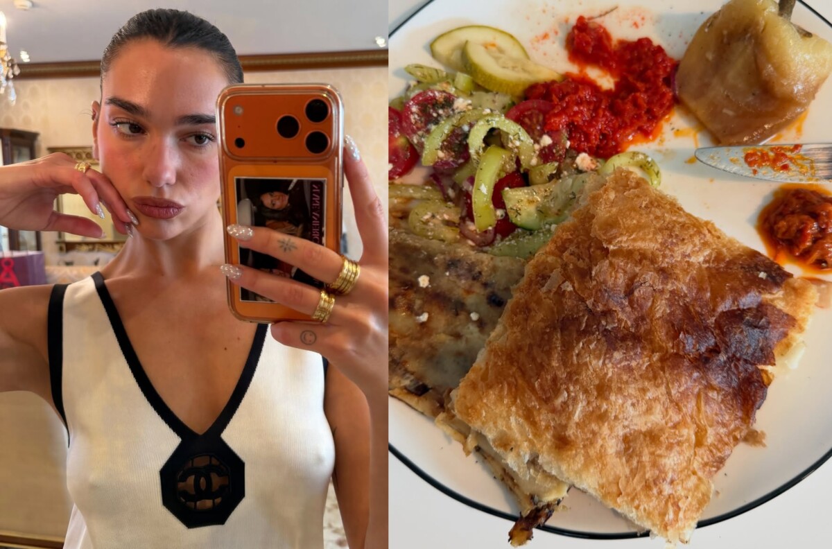Pite  fli  ajvar e turshi  Dua Lipa arrin në Prishtinë  ndan pamje para nisjes së  Sunny Hill Festival 