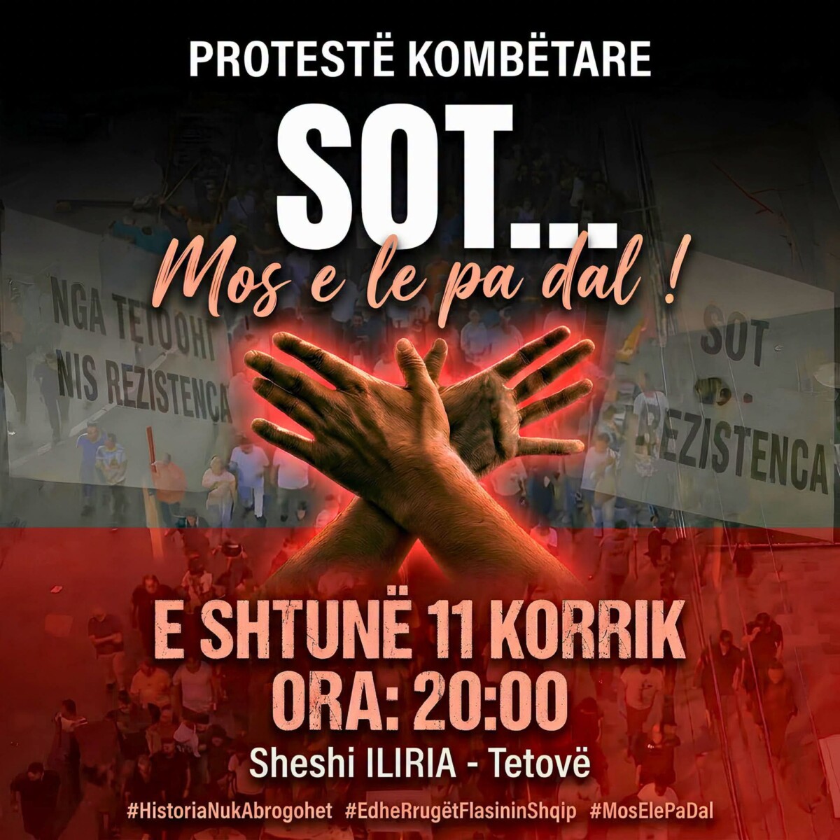 BDI sërish proteston në Tetovë  kundërshton shfuqizimin e emrave të rrugëve