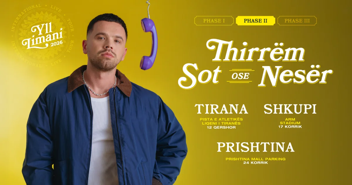 Yll Limani sonte mban koncert në Shkup  pritet spektakël në Stadiumin e ARM së