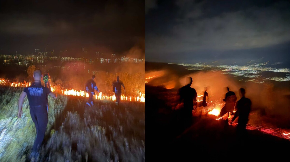Zjarr mbi fshatin Bojan  në terren ekipet e zjarrfikësve