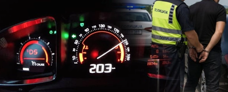 Shtetasi i Gjermanisë kapet duke vozitur me 203 km h në Maqedoni  arrestohet
