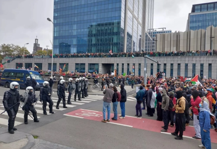 Përplasje mes protestuesve dhe policisë në Bruksel
